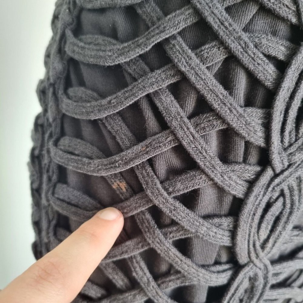 Sass & Bide Cotton Twists Black Lace Fringe Mini Skirt Size 12 - Picture 11 of 11